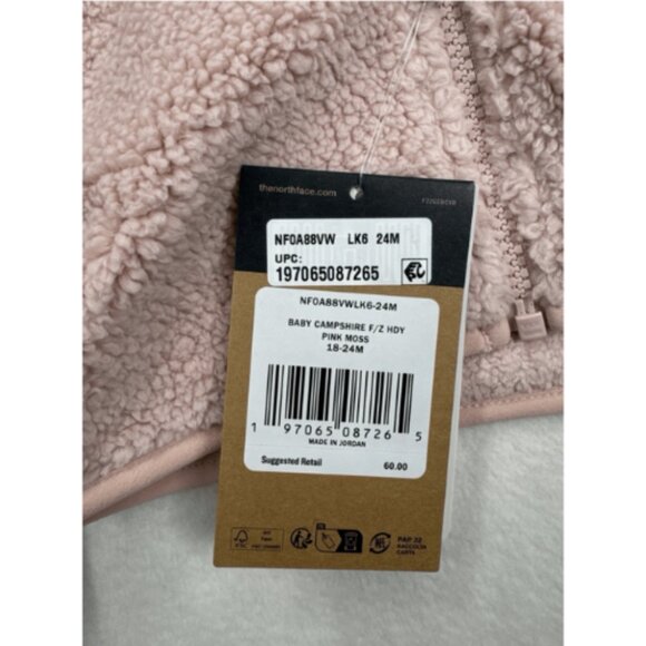 Toddler Campshire Full Zip Hoodie Pale Blossom The North Face - Picture 5 of 5
